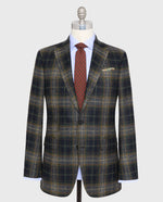 Load image into Gallery viewer, Virgil No. 2 Jacket in Navy/Grey/Orange Plaid Tweed
