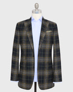 Load image into Gallery viewer, Virgil No. 2 Jacket in Navy/Grey/Orange Plaid Tweed
