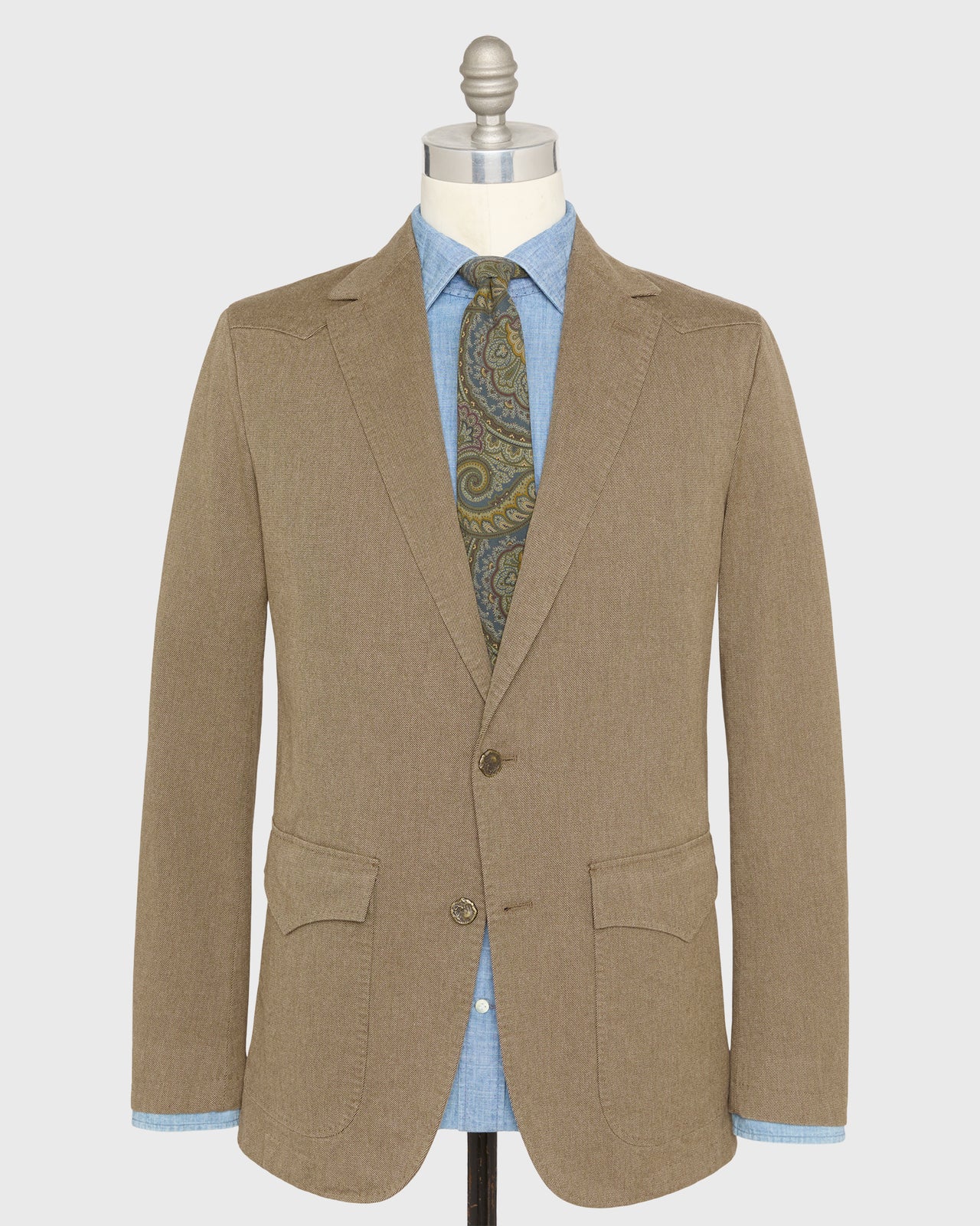 Ghost Rider Jacket in Chocolate/Oat Cavalry Twill