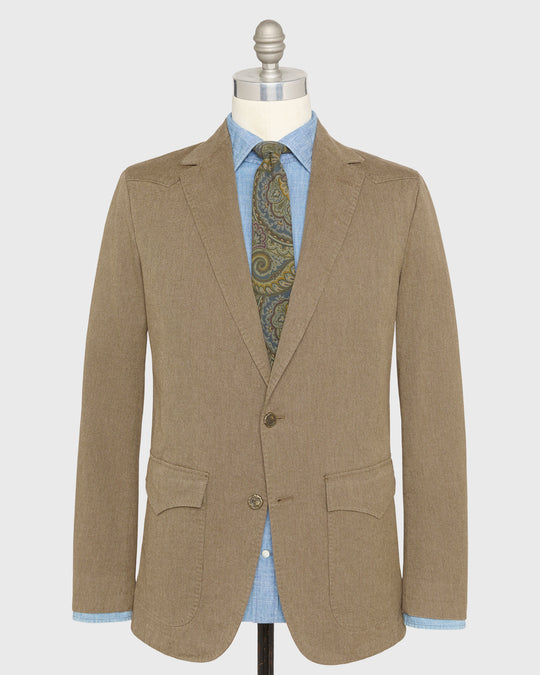 Ghost Rider Jacket in Chocolate/Oat Cavalry Twill