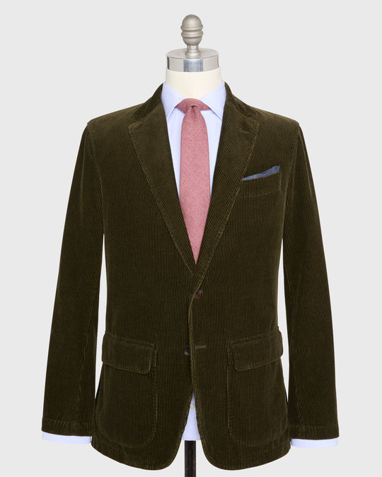 Butcher Jacket in Dark Olive Corduroy
