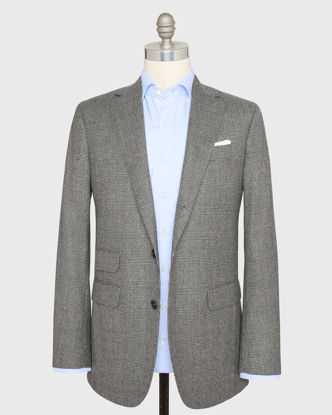 Virgil No. 2 Suit in Charcoal/Bone Glen Plaid Flannel