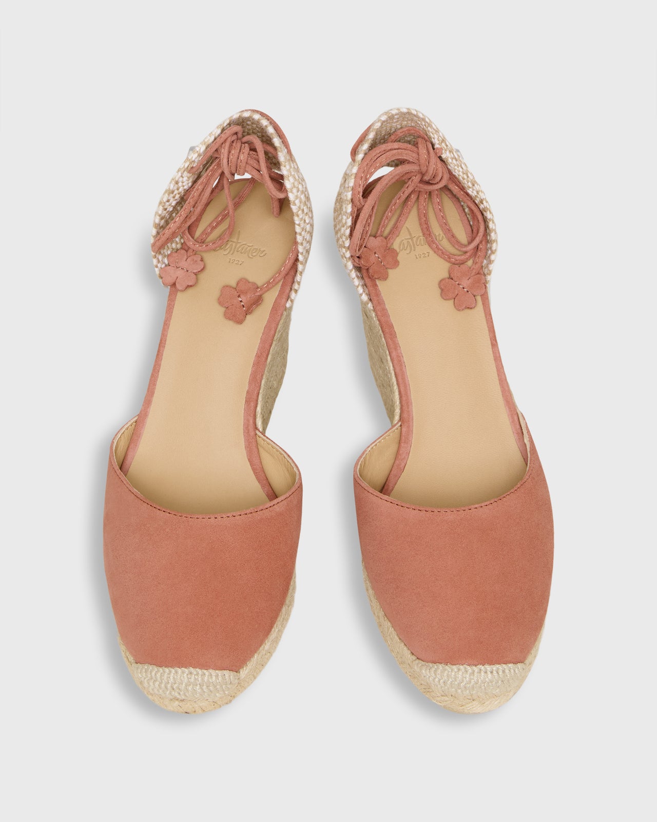 High Carina Espadrille in Marsala Suede