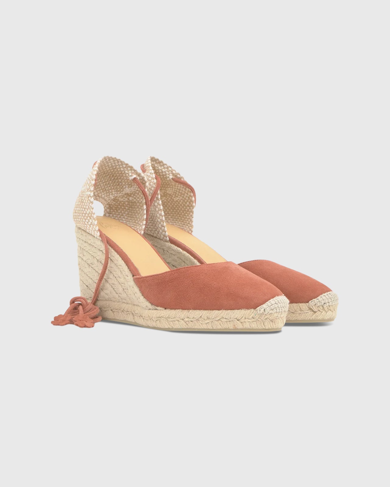 High Carina Espadrille in Marsala Suede