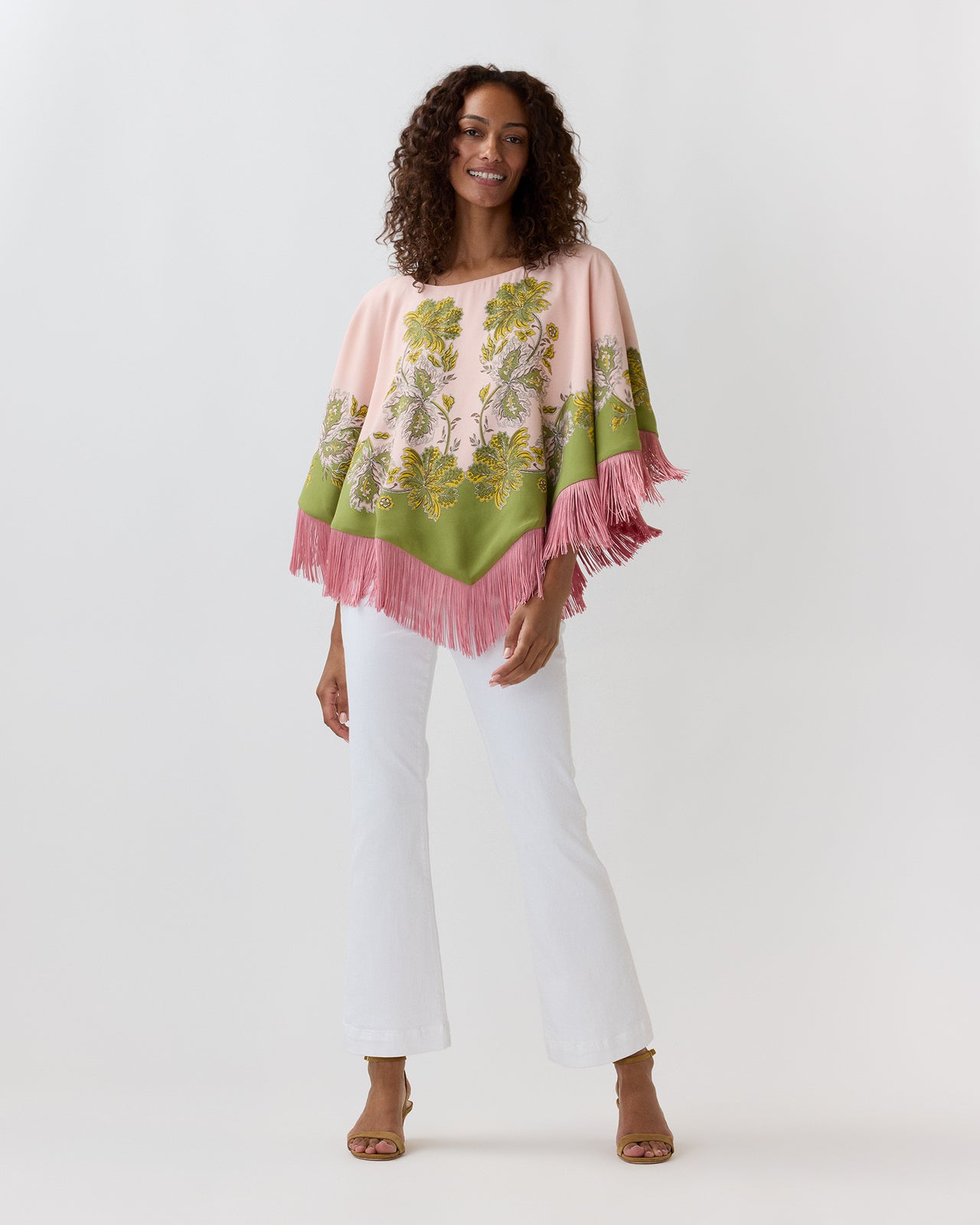 Reversible Mini Poncho Top in Swathe Placée