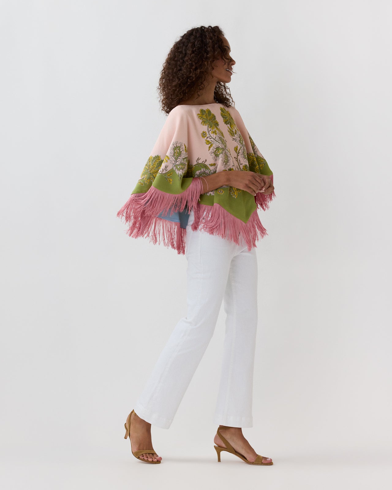 Reversible Mini Poncho Top in Swathe Placée
