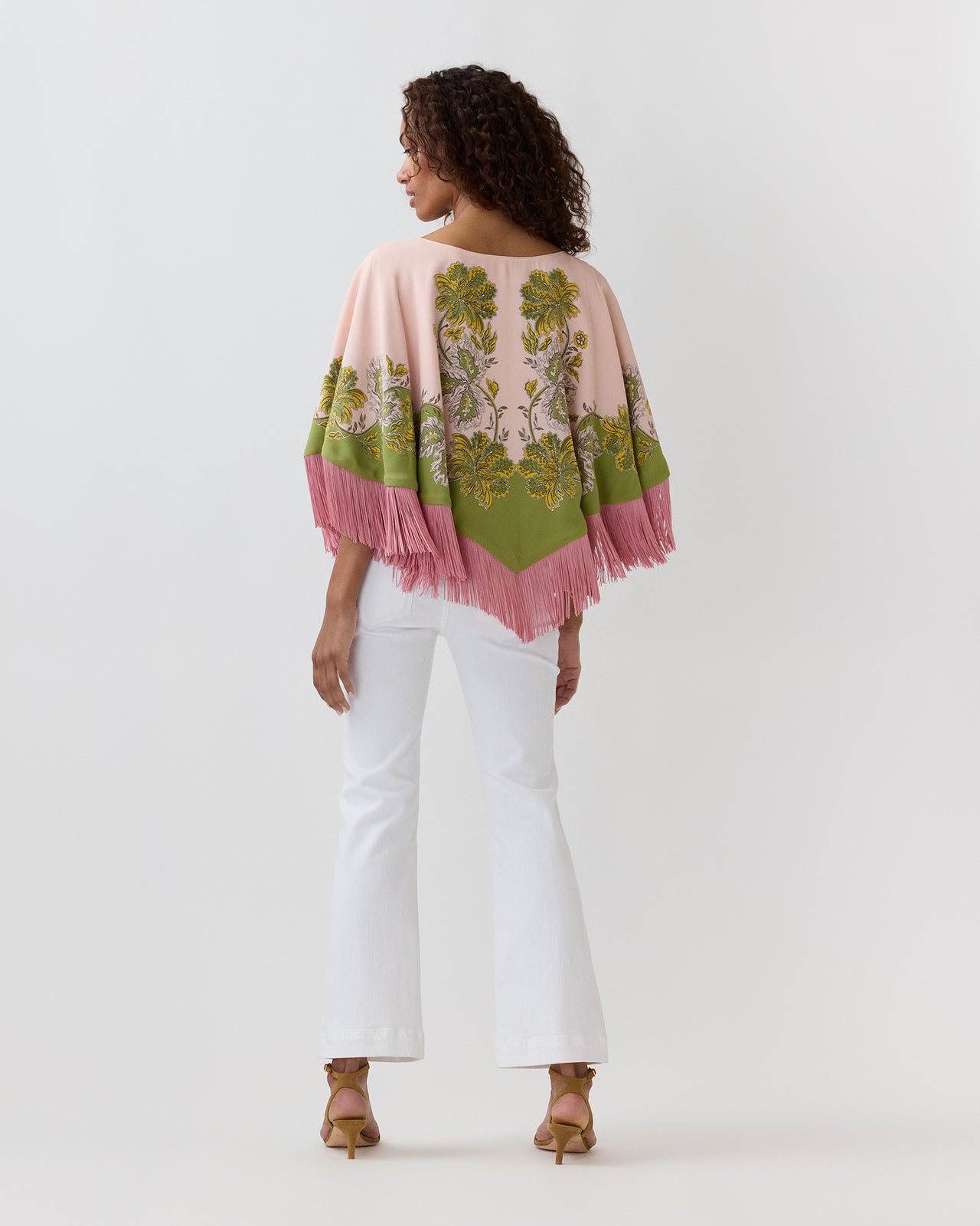 Reversible Mini Poncho Top in Swathe Placée