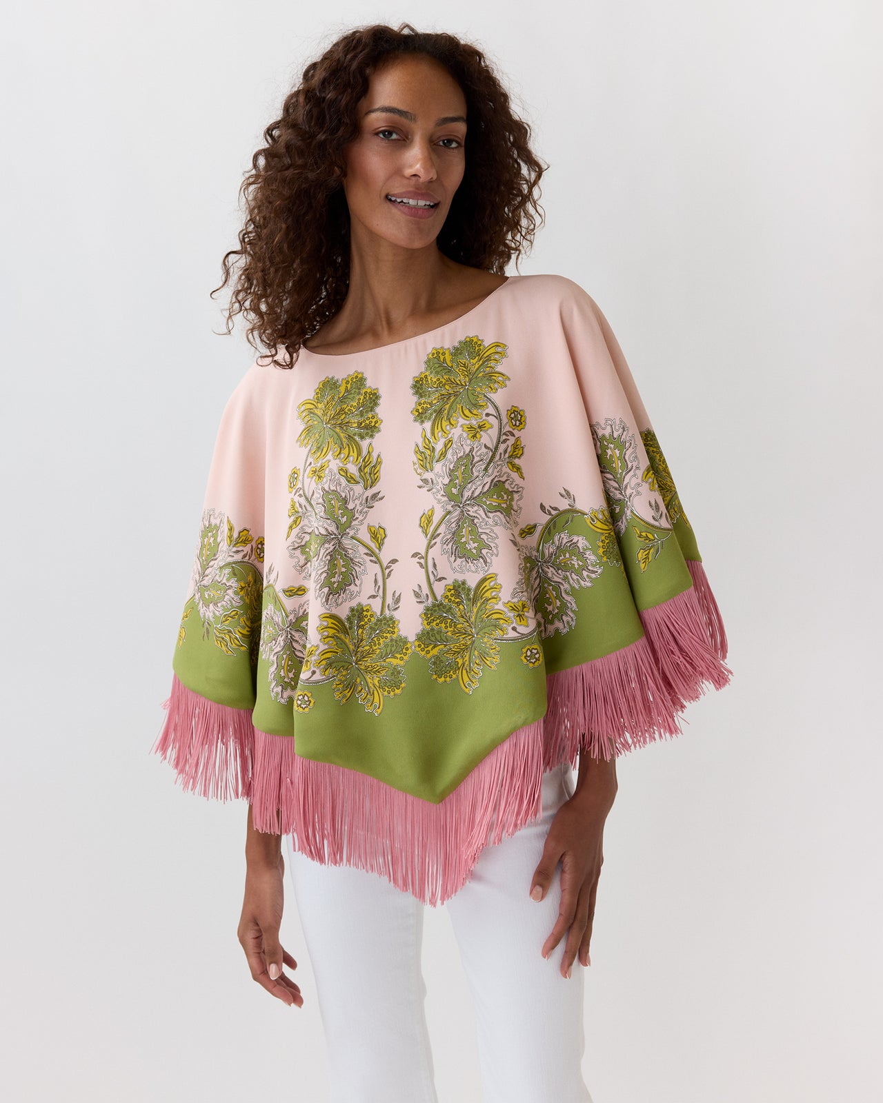 Reversible Mini Poncho Top in Swathe Placée