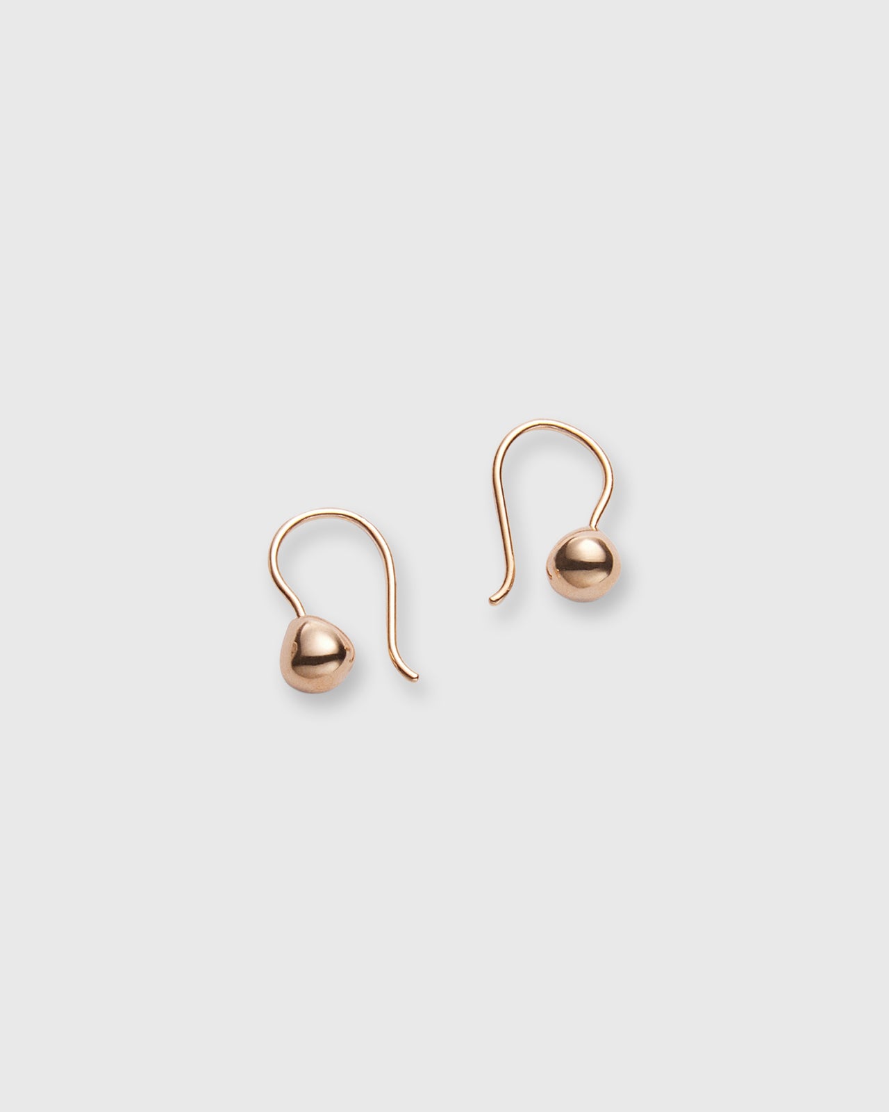 Egg Bead Earrings in Gold