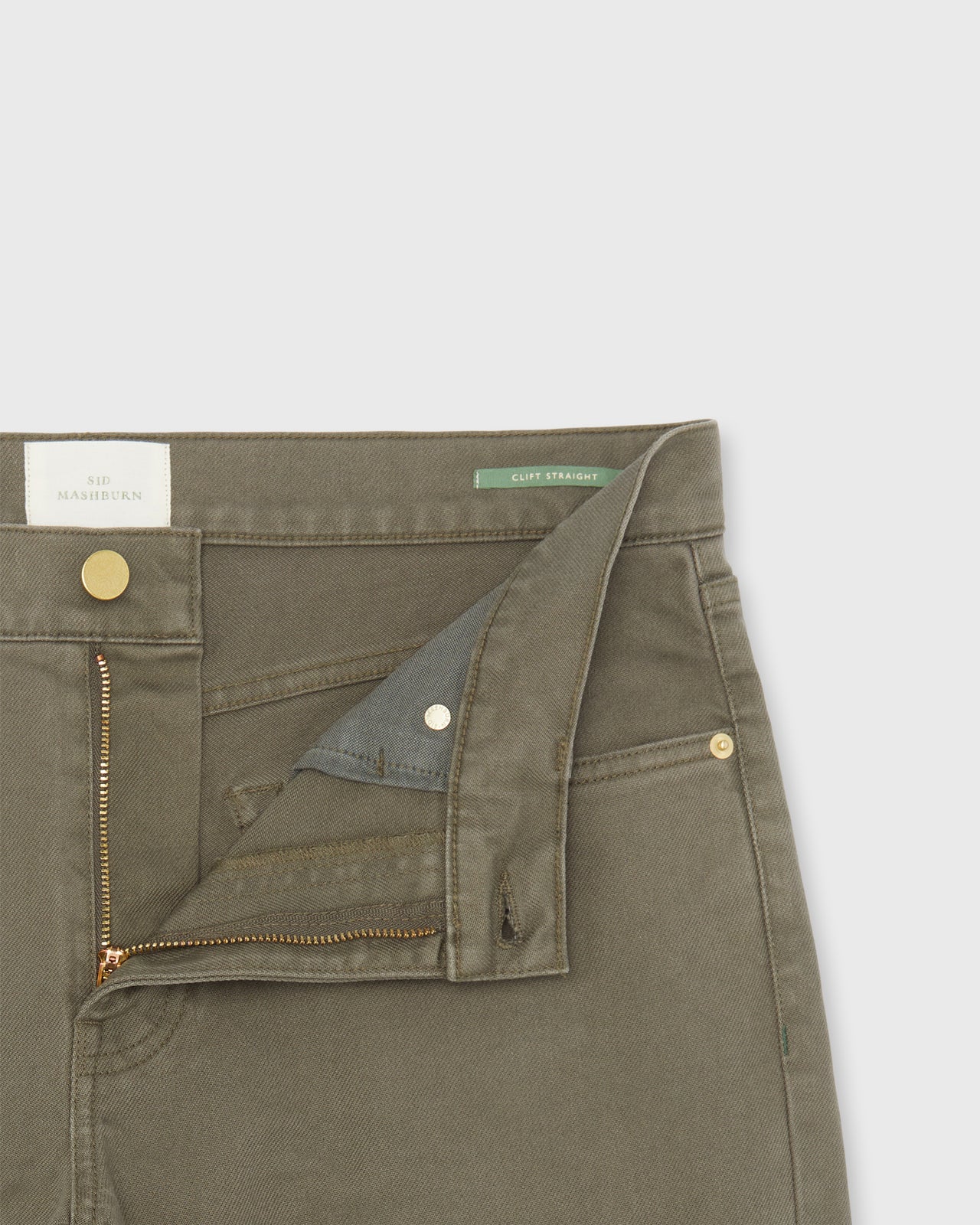 Clift Straight Leg Jean in Bark Garment-Dyed Stretch Denim
