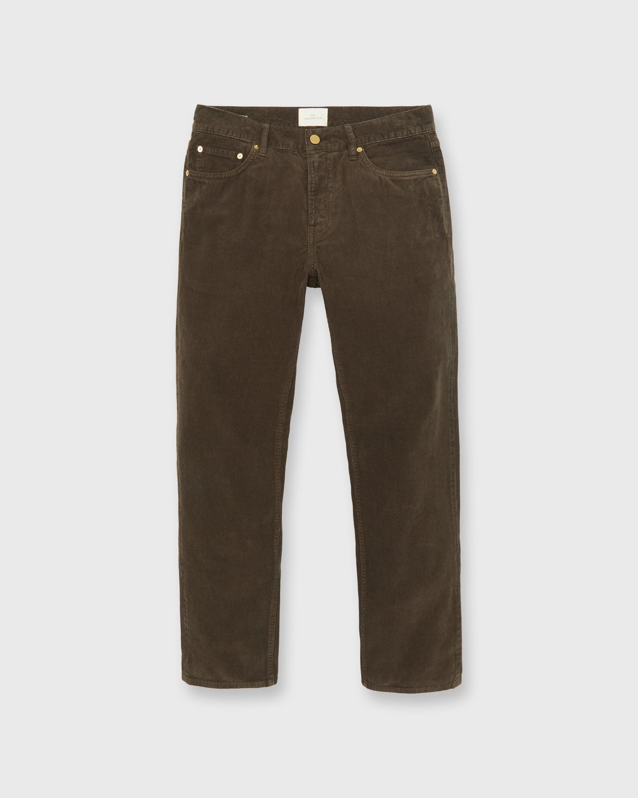 Slim Straight 5-Pocket Pant in Espresso Corduroy