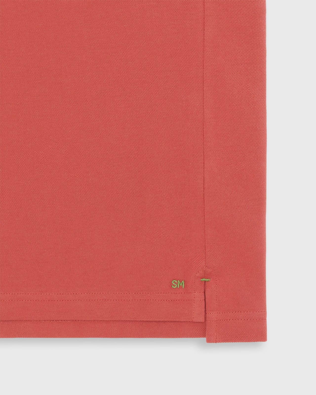 Short-Sleeved Polo in Cinnamon Pima Pique