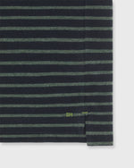 Load image into Gallery viewer, Short-Sleeved Polo in Navy/Sea Moss Stripe Pima Pique
