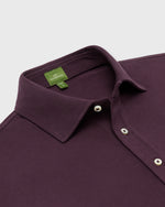 Load image into Gallery viewer, Long-Sleeved Polo in Merlot Pima Pique
