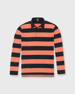 Load image into Gallery viewer, Rugby Shirt in Navy/Persimmon Pima Jersey
