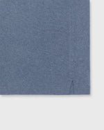 Load image into Gallery viewer, Long-Sleeved Rally Polo Sweater in Heather Blue Cotton/Cashmere
