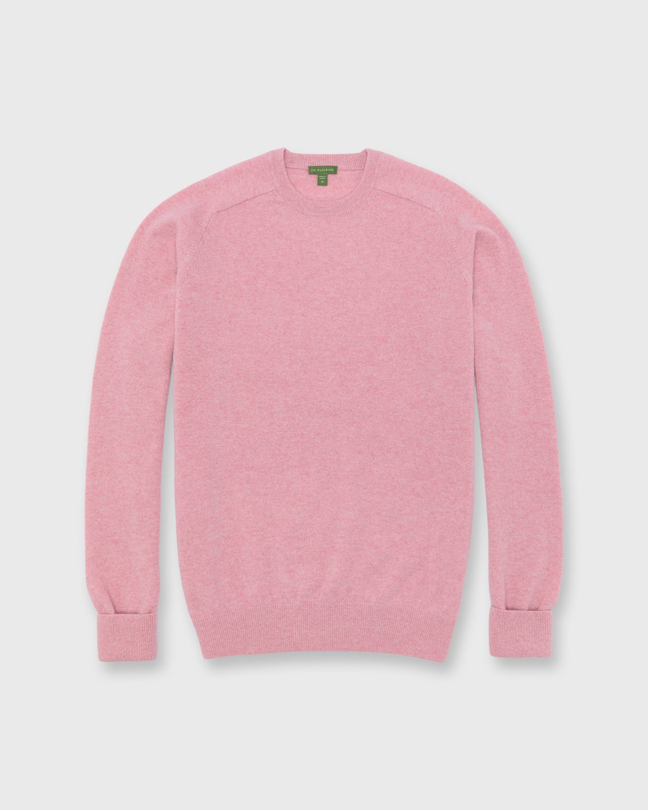 Classic Crewneck Sweater in Heather Pink Cashmere