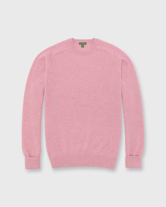 Classic Crewneck Sweater in Heather Pink Cashmere