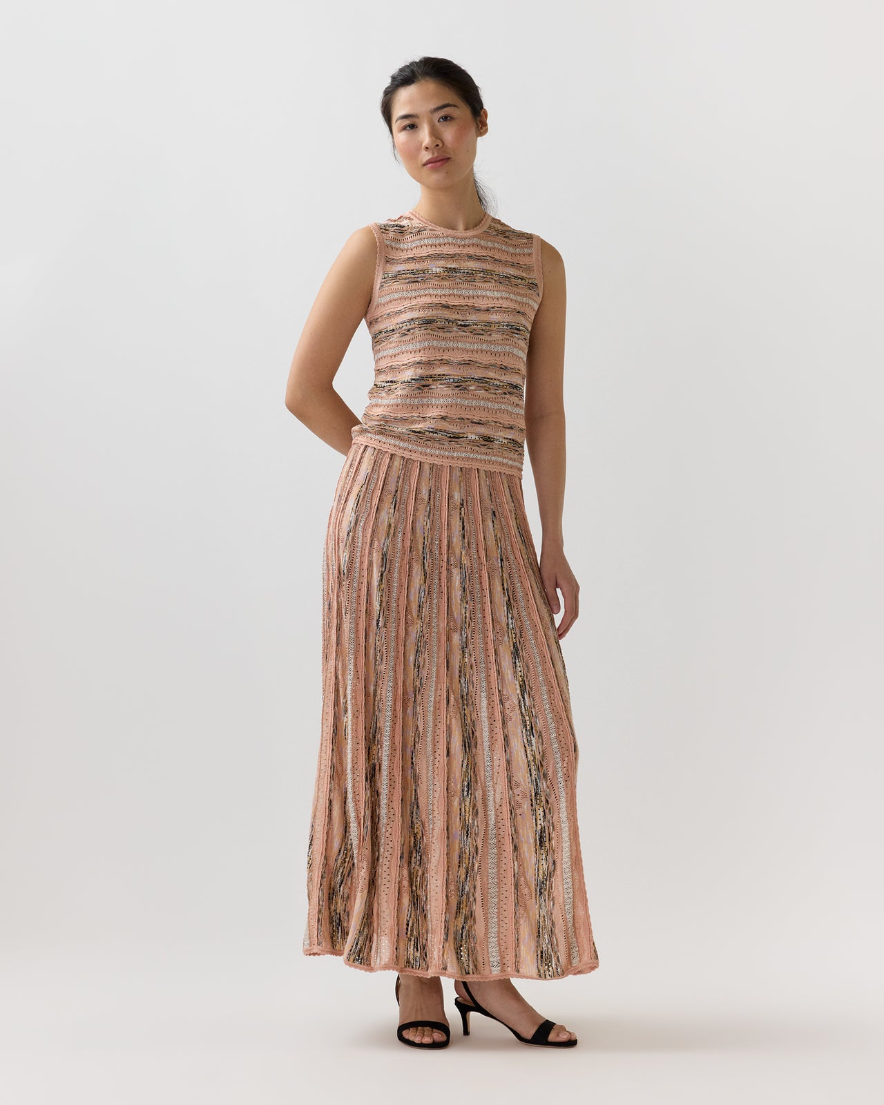 Clio Midi Skirt in Hibiscus