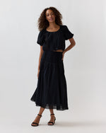 Load image into Gallery viewer, Alice Midi Skirt in Noir
