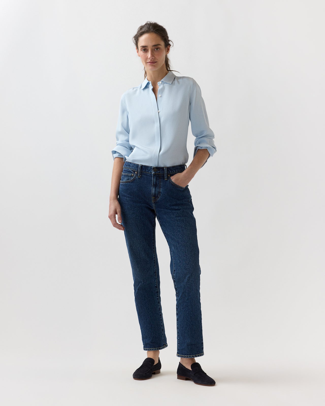 Quinn Jean in Medium Rinse Stretch Denim