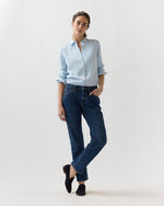 Load image into Gallery viewer, Classic Blouse in Pale Blue Silk Crepe De Chine
