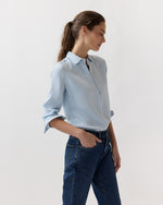 Load image into Gallery viewer, Classic Blouse in Pale Blue Silk Crepe De Chine

