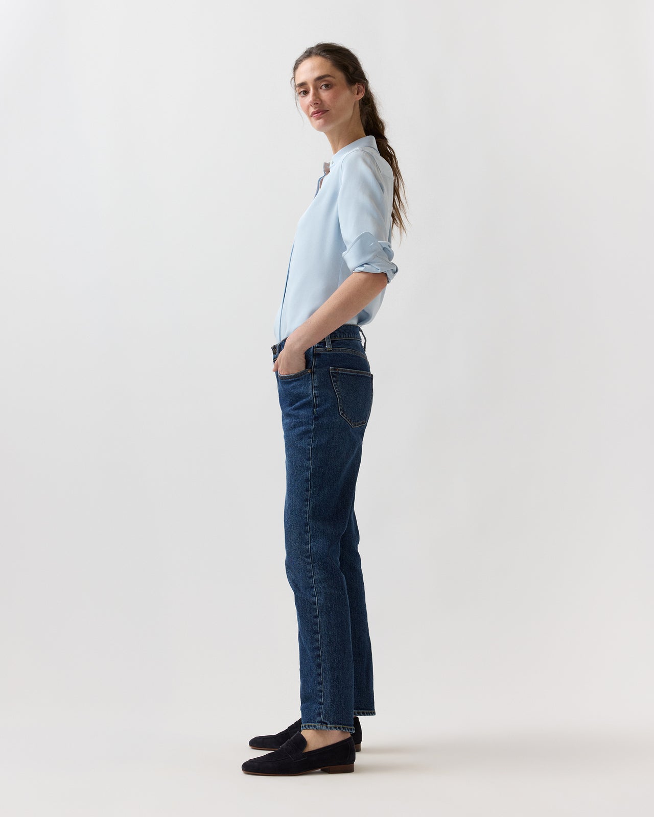 Quinn Jean in Medium Rinse Stretch Denim