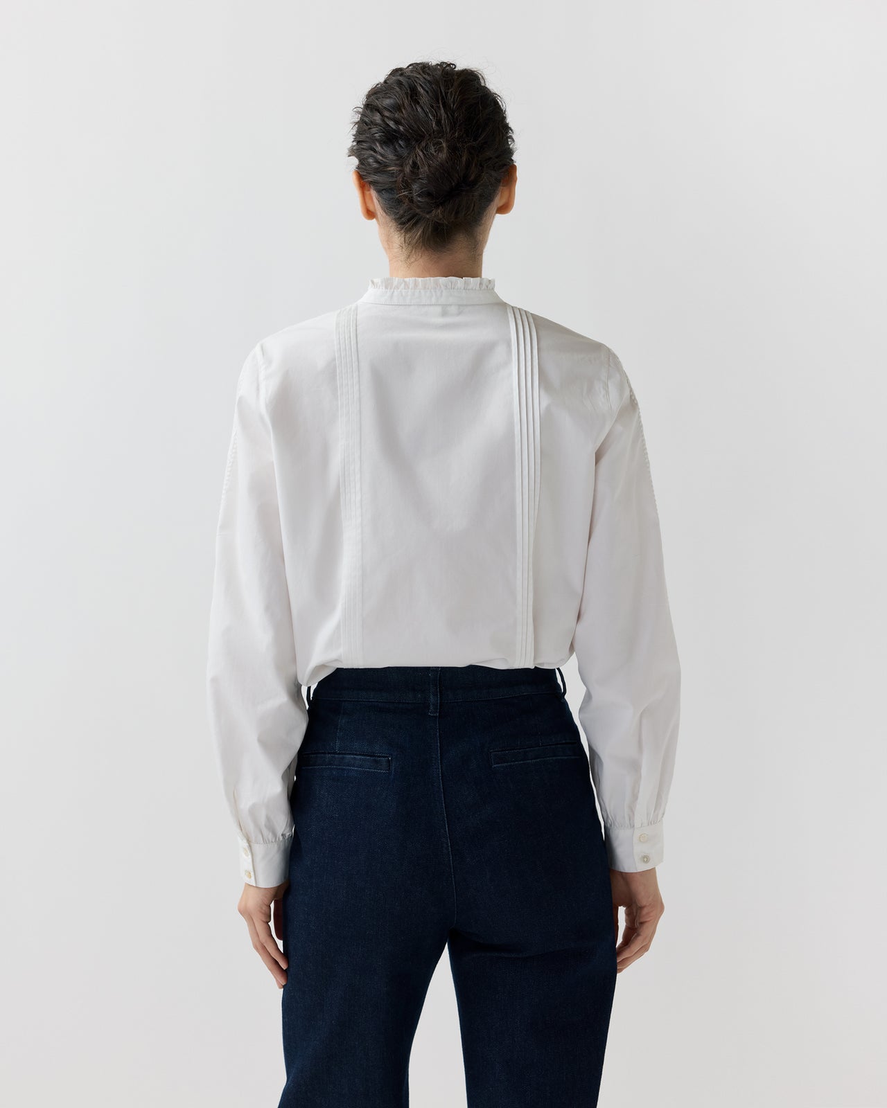 Letitia Blouse in White Poplin