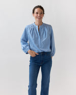 Load image into Gallery viewer, Sienna Top in Dutch Blue/White Gingham
