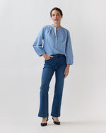 Load image into Gallery viewer, Sienna Top in Dutch Blue/White Gingham

