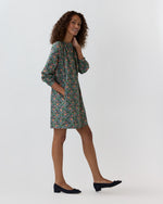 Load image into Gallery viewer, Callie Dress in Navy/Multi The Garden Room Liberty Fabric
