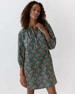 Load image into Gallery viewer, Callie Dress in Navy/Multi The Garden Room Liberty Fabric
