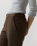 Load image into Gallery viewer, Billie Pant in Bark Crinkle Cotton/Wool
