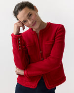 Load image into Gallery viewer, Essie Jacket in Red Boucle Tweed
