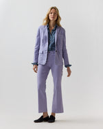 Load image into Gallery viewer, Kendall Flare 5-Pocket Jean in Lavender Stretch Moleskin
