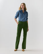 Load image into Gallery viewer, Lindy Trouser in Avocado Stretch Corduroy
