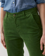 Load image into Gallery viewer, Lindy Trouser in Avocado Stretch Corduroy
