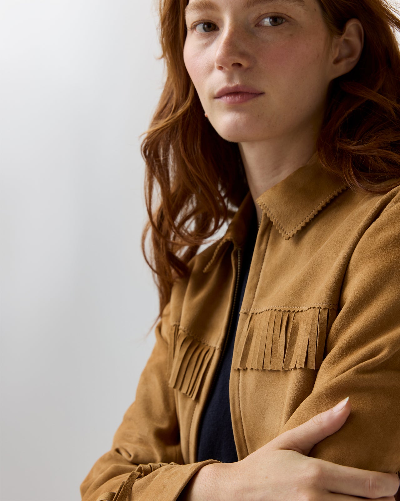 Lorena Jacket in Camel Suede