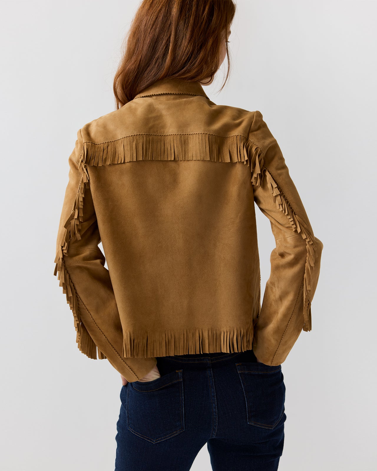 Lorena Jacket in Camel Suede