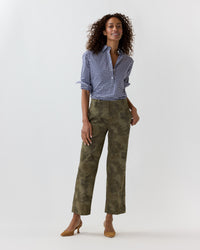 Frankie Cropped Pant in Camo Stretch Twill