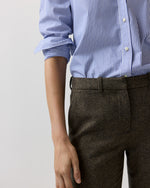 Load image into Gallery viewer, Lane Pant in Bark/Bone Wool/Cashmere Hopsack
