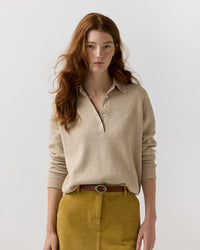 Narrow Oval Belt in Cognac Leather