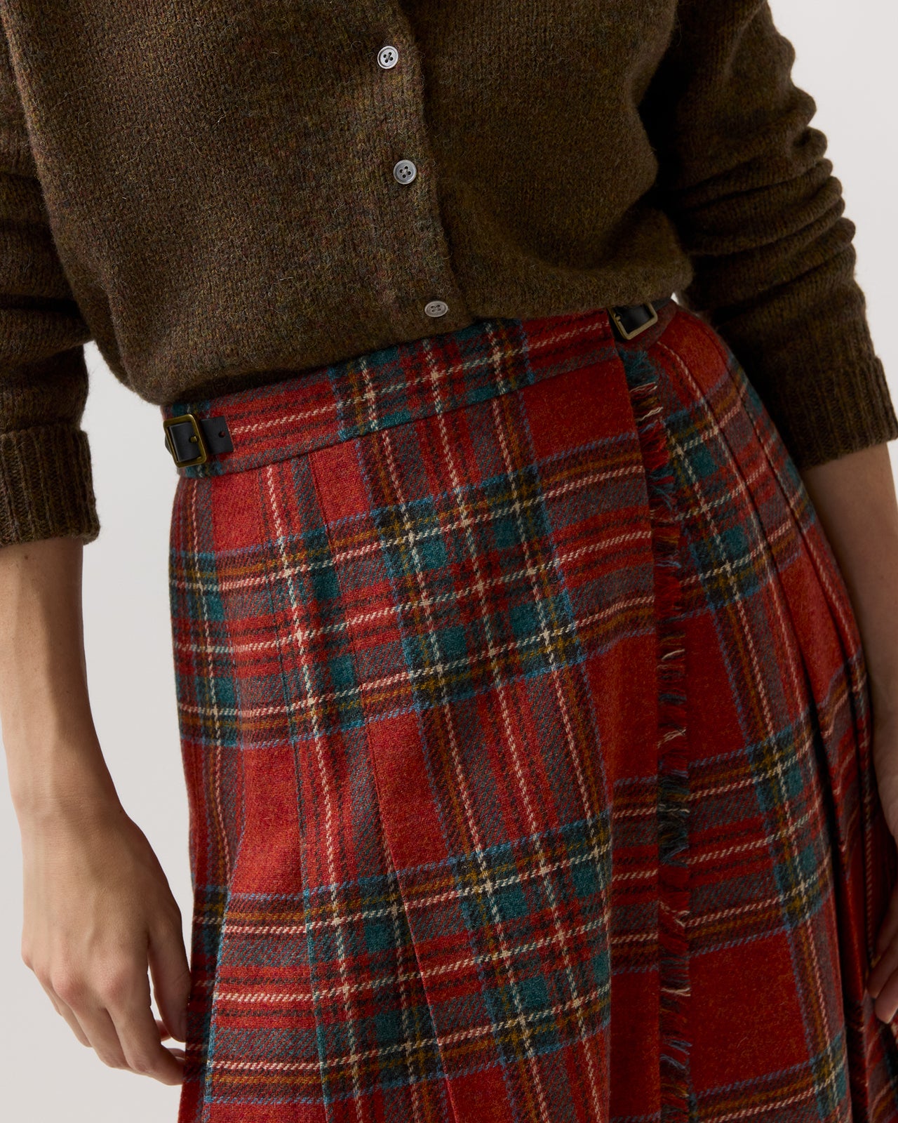 Kilt Skirt in Red Antique Royal Stewart Tartan Wool