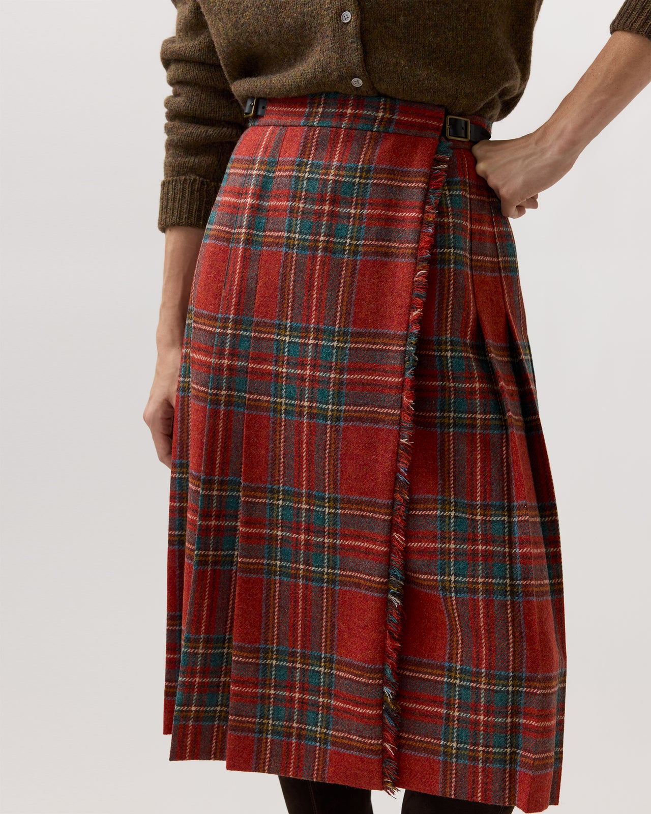 Kilt Skirt in Red Antique Royal Stewart Tartan Wool