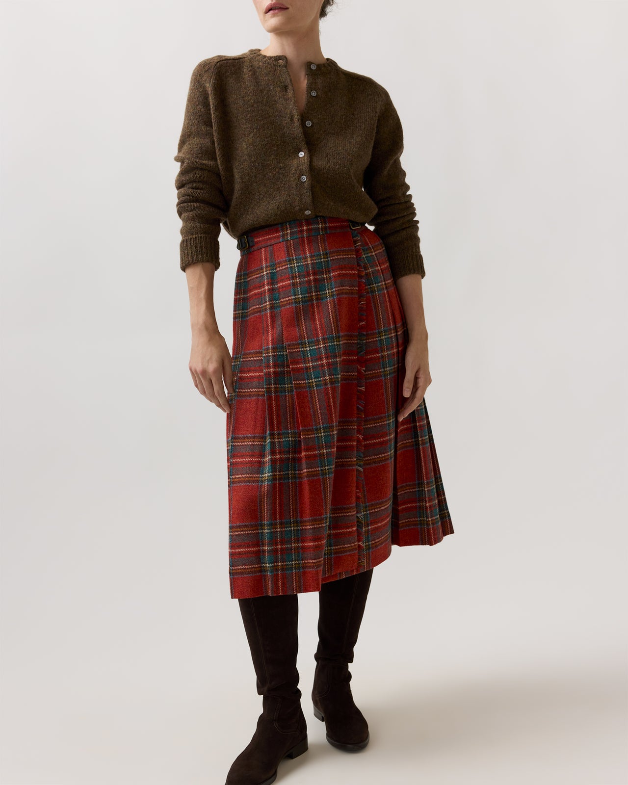 Kilt Skirt in Red Antique Royal Stewart Tartan Wool
