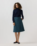 Load image into Gallery viewer, Meadow Skirt in Cypress Herringbone Wool
