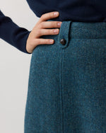 Load image into Gallery viewer, Meadow Skirt in Cypress Herringbone Wool
