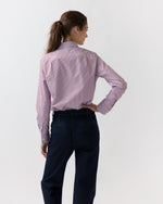 Load image into Gallery viewer, Sidney Shirt in Red/Sky Banker Stripe Poplin
