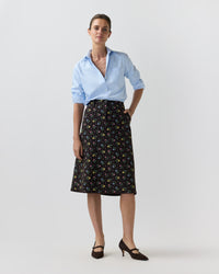 Connelly Skirt in Brown/Multi Royal Stitch Liberty Fabric Wool